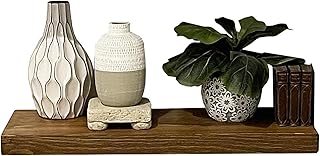 joelsantiques - 24 Inch Wooden Floating Shelves for Wall - 24x10x2 in - Made of Natural Wood - Heavy Duty Rustic Wall Shelves for Bedroom - Perfect for Living Room, Kitchen - Medium Brown