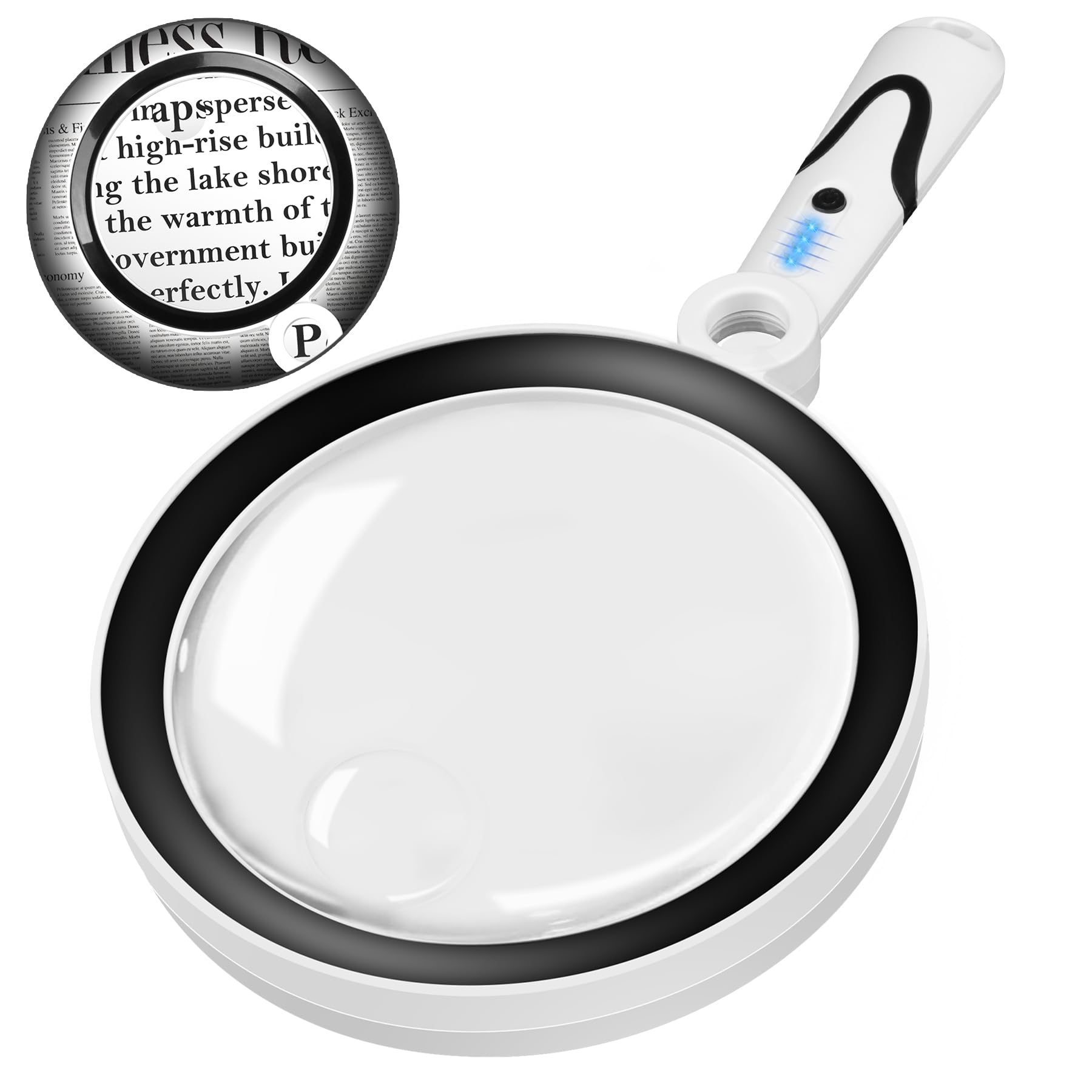 Loupe grossissante 10x 20x 45x à éclairage LED pour loisirs et cartes