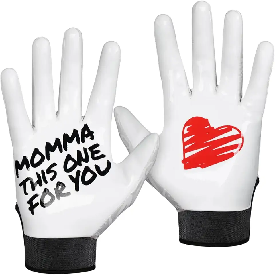 SLEEFS Football Receiver Gloves [1 Pair] - No Slip, Crazy Sticky Silicone Grip - Youth and Adult Sizes