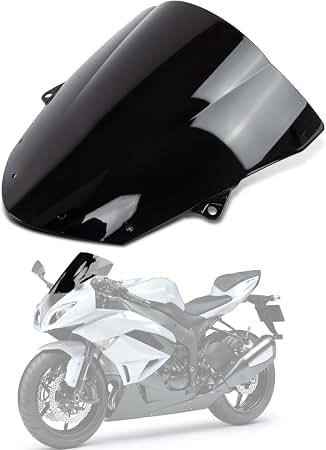 Amazon.com: PSLER Double Bubble Windshield for Ninja ZX6R 09-23