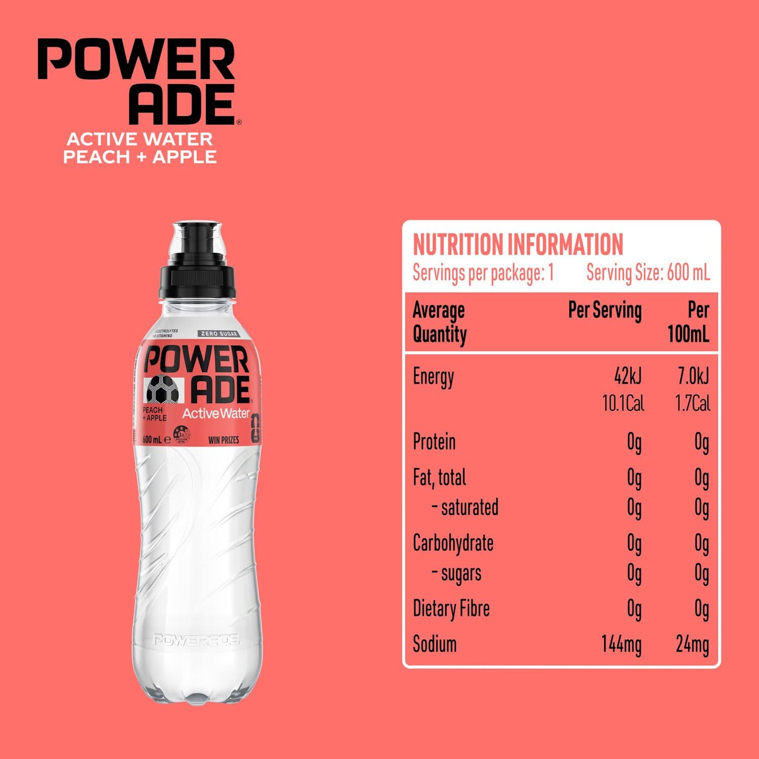 Italian Gourmet Active Water Pfirsich Apfel Bundle 12x 500ml + Italian Gourmet Polpa – kalorienarmes Sportgetränk ohne Zucker, Erfrischungsgetränk mit Peach Apple Geschmack, Fitness & Hydration