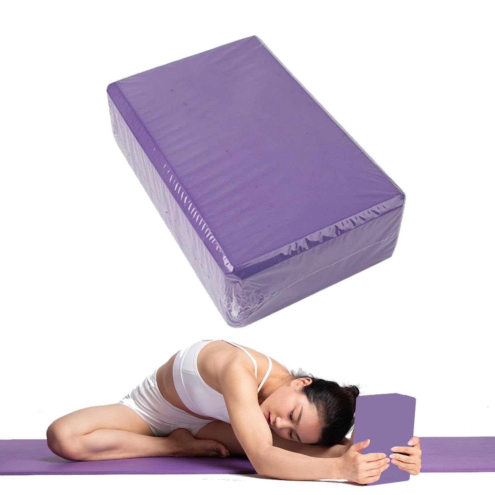Yoga Blocks - EVA Foam Non-Slip Workout Equipment | Supportive Pilates Exercise Dance Blocks,for Women Adults Meditation Flexibility Training Fitness Home Studio Travel