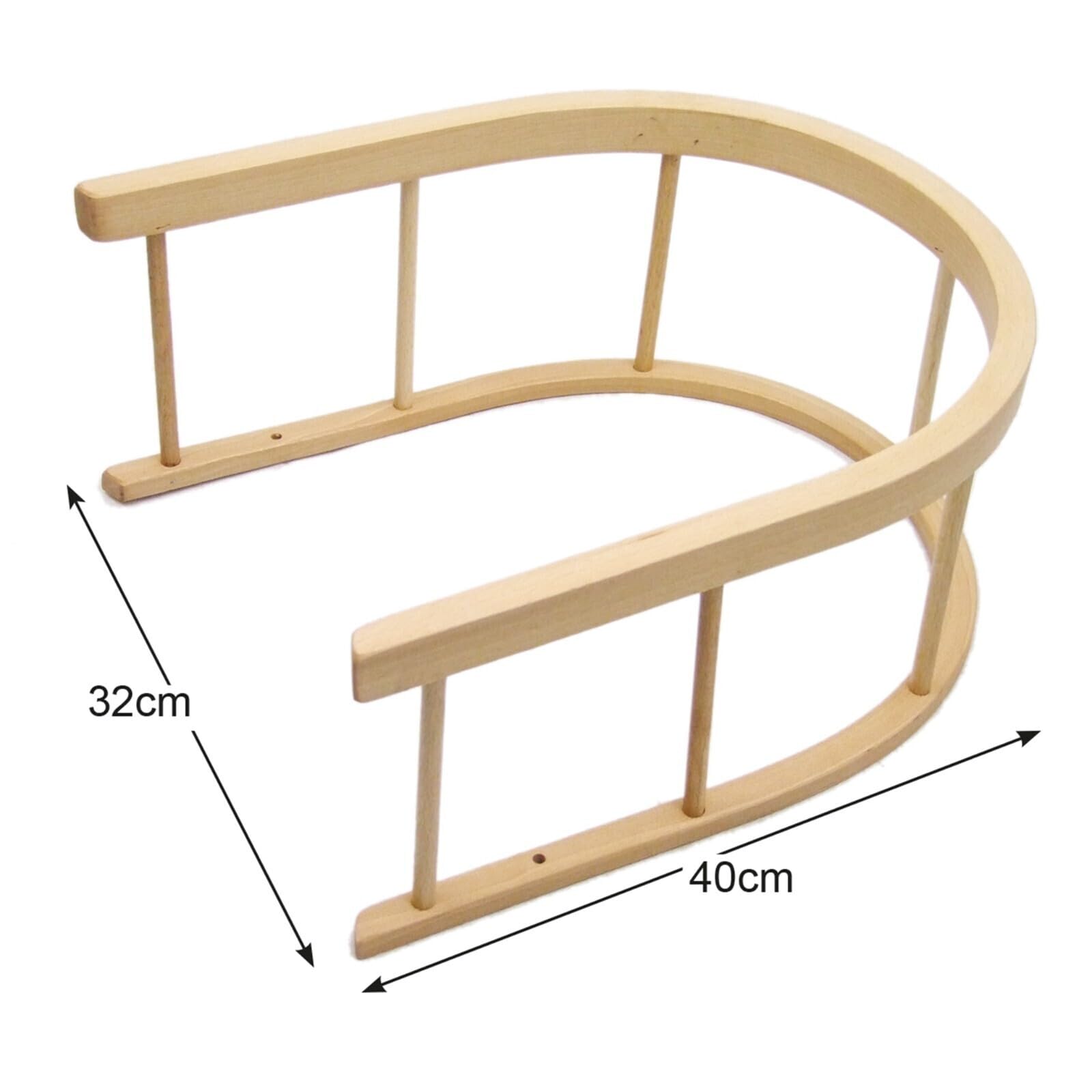 Rückenlehne aus Holz für Schlitten – passend für Holzschlitten 30–34 cm Breite – ca. 32 cm – hochwertige Buchenholz-Lehne inkl. Montagematerial – schnell montiert & abnehmbar – robustes