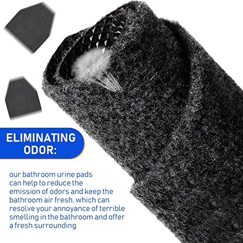 Nuanchu Nonslip Urinal Mats Urinal Floor Mats Water Absorption Urinal Mat Bathroom Urinal Floor Pads For Men's Bathroom Restroom (6, Black) #TOP4