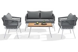 Mesmerizing Boho Patio 4-Piece: Elevate Your Outdoor Oasis