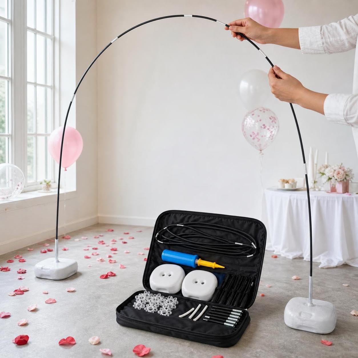 BallonSet für Hochzeit, , rohrrahmen, Jubiläums Ballondeko, Empfangsbereich , Für ationsliebhaber , PVC-Rohr-Quadratbogen-Set