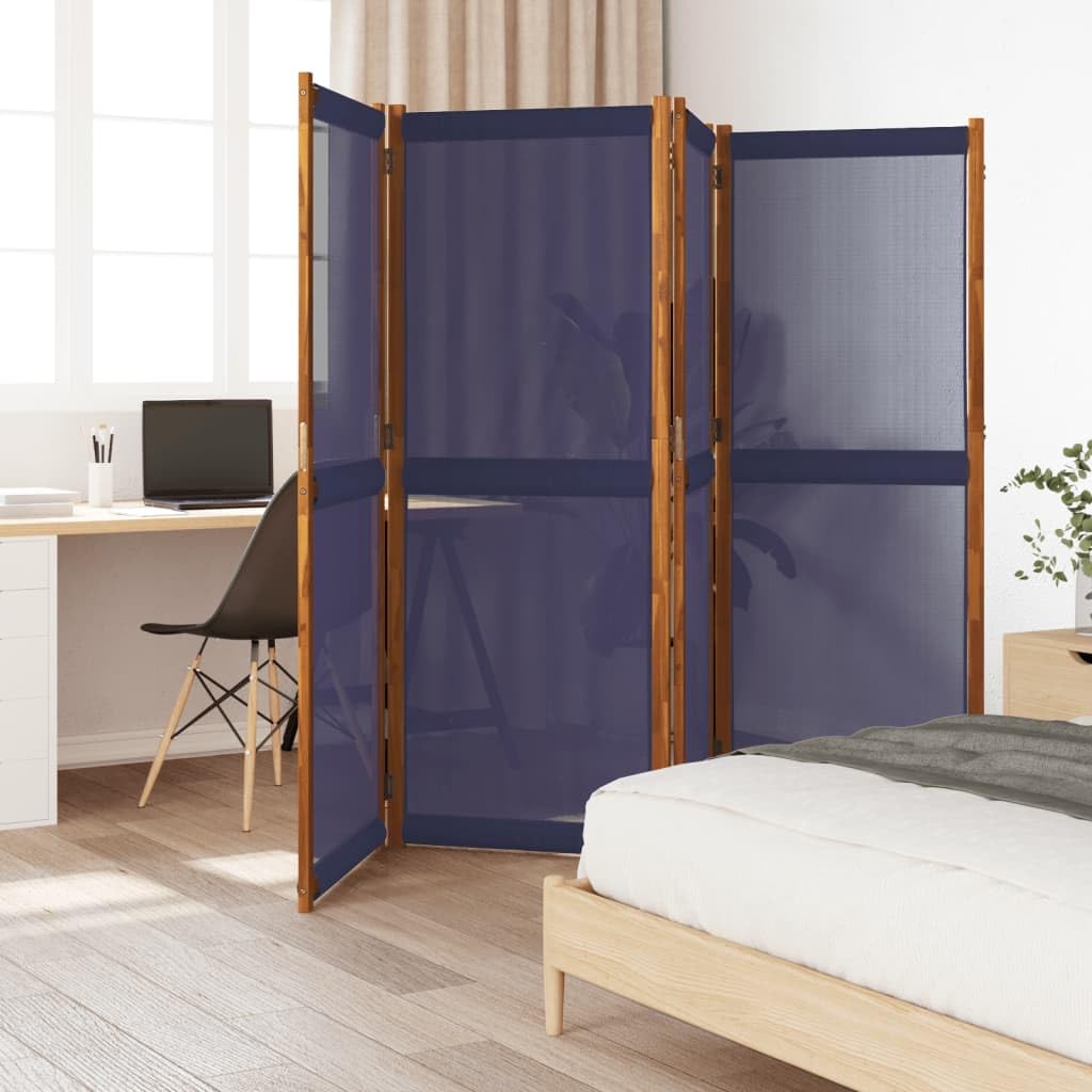 Przegroda działowa 4 panele 280x180 cm Ciemnoniebieska