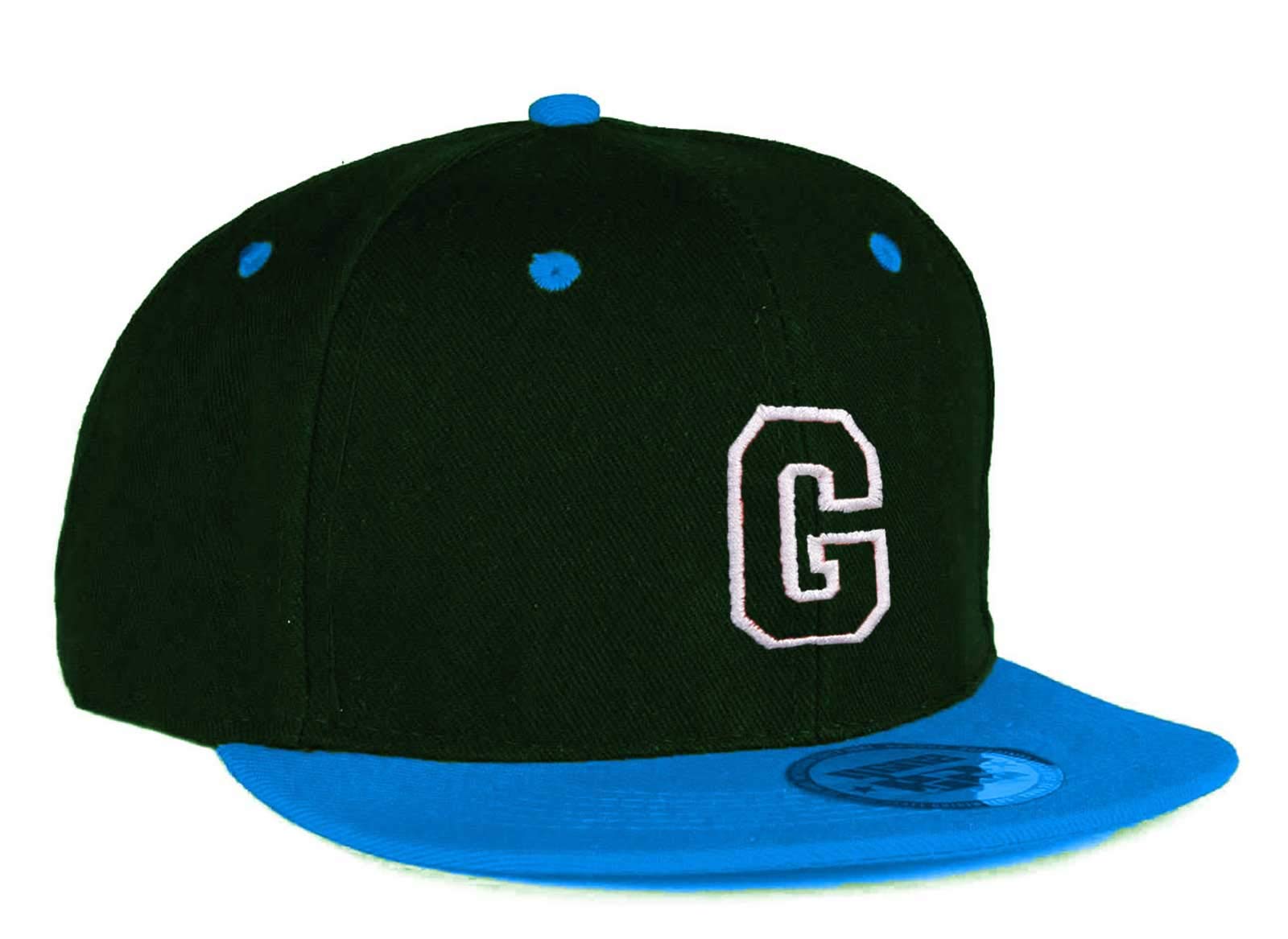 Mfaz Morefaz Ltd Boys G Kids Adult Size Hats Snapback Blue Flat Peak Hat Irl Casual Baseball Cap A-Z Alphabet (, Kids 4-14 Years)
