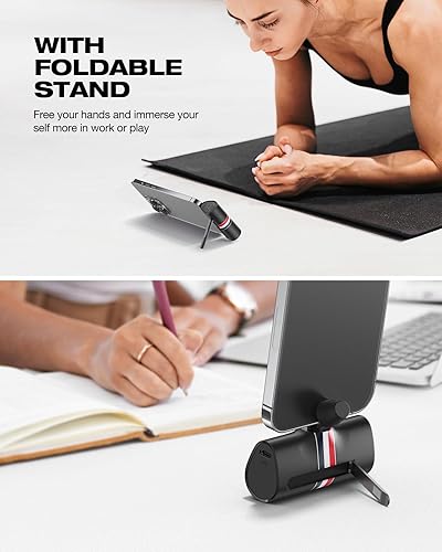 Miniatura 4 de VIYISI Mini cargador portátil para iPhone  Paquete de batería de carga rápida PD de 5000 mAh 20 W  Cargador de respaldo externo inalámbrico para