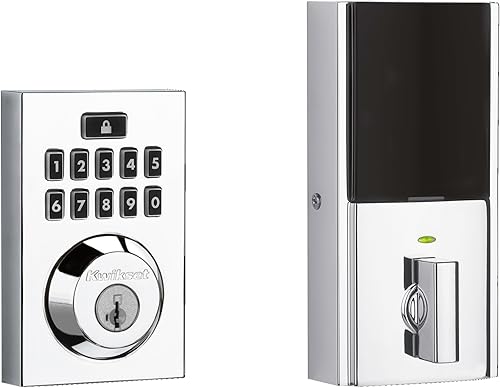 Miniatura 6 de Kwikset 914 Teclado contemporáneo SmartCode Cerradura inteligente electrónica con seguridad SmartKey y tecnología ZigBee 3.0 en cromo pulido