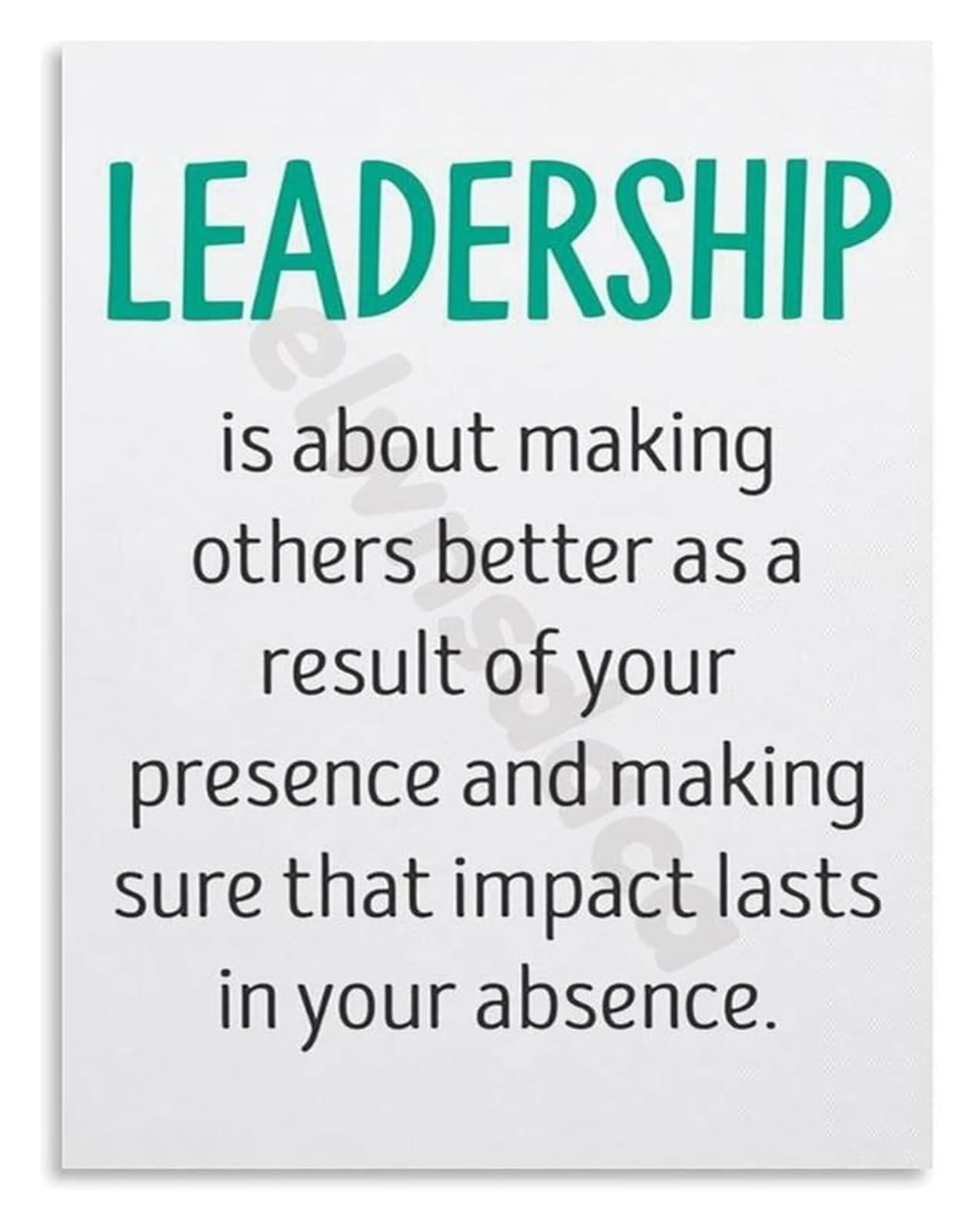 MDBJTCYZN Corporate Leadership Canvas Wall-Art Motivational Poster for Office Conference Room Inspiration(Unframed,12x18inch(30x45cm))