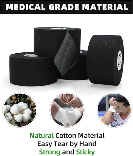 Miniatura 3 de OK TAPE Cinta deportiva deportiva a granel (32 rollos  480 yardas cinta muy fuerte para atletas y entrenadores deportivos y envoltura de lesiones de