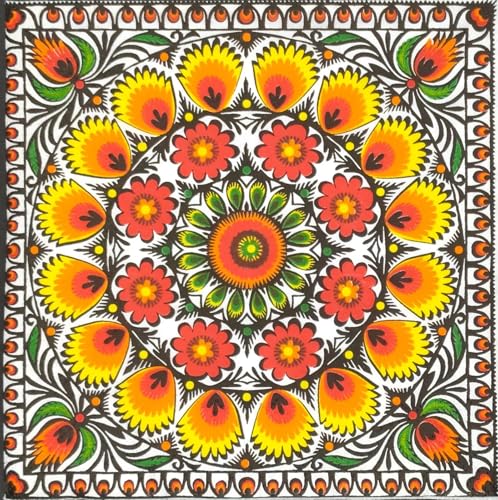 Set of 2 Individual Decoupage Paper Party Napkin Design Orange Yellow Watercolor Decor Luncheon Napkins for a Birthday Holiday, Wedding, Cocktail Party