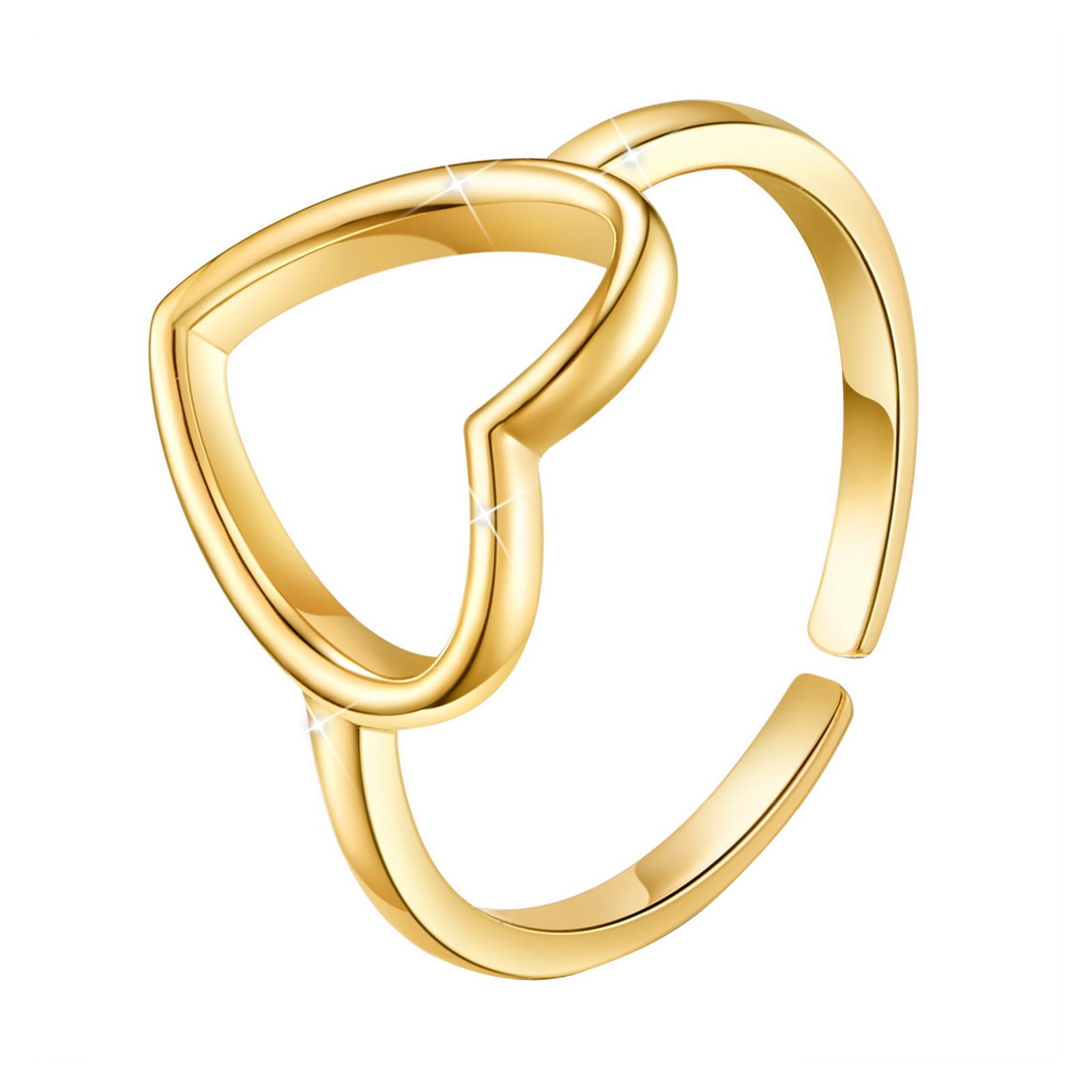 Bague Réglable En Argent 925 | Bague Ouverte Amour | LEGENTLISUR