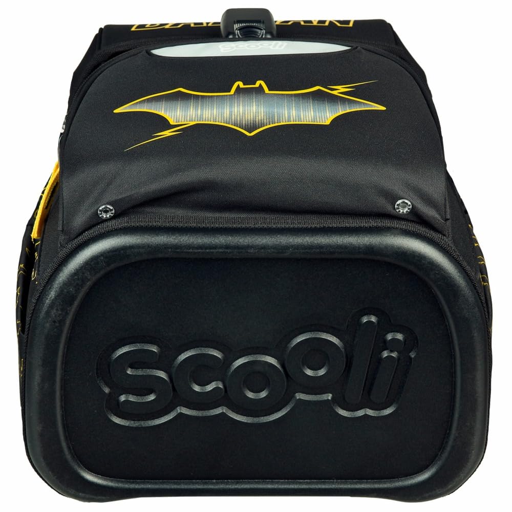 Scooli Schulranzen 1.Klasse Jungen EasyStart Schulranzen- Set (Batman 10tlg. mit Sporttasche, Brotdose, Trinkflasche, passend Plüschtier, Schultüte)