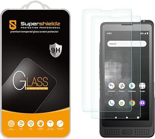 Supershieldz Protector de pantalla de vidrio templado diseñado para Sonim XP10, antiarañazos, sin burbujas (2 unidades)