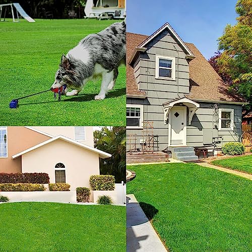 Erba sintetica 4 x 4 m, altezza del pelo 2,5 cm, aspetto naturale, ideale per giardino, balcone, paesaggio, patio, pavimenti esterni durevoli, facile manutenzione