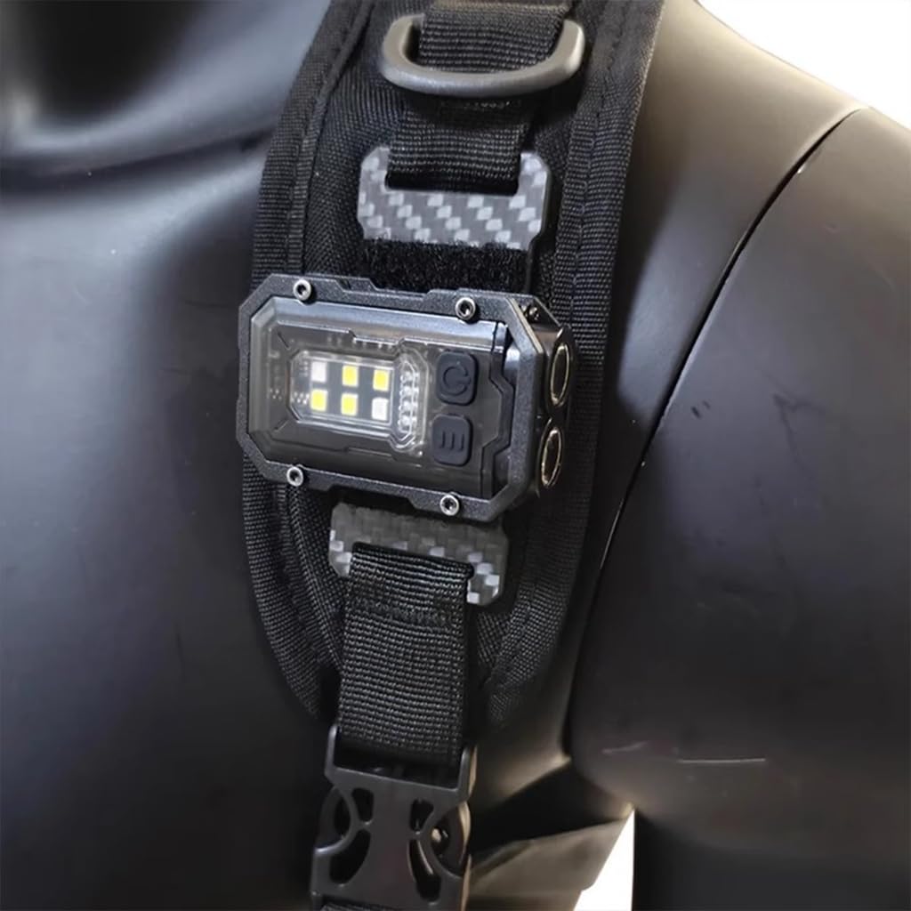 Lampes de poche rechargeables à deux têtes 1,5 h pour gilets tactiques en plein air