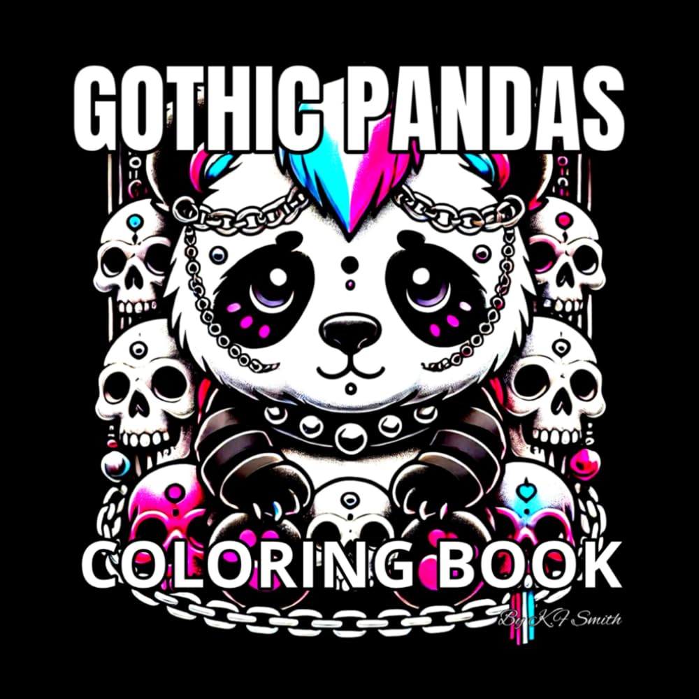 Gothic Pandas Goth Panda Bear Coloring Book