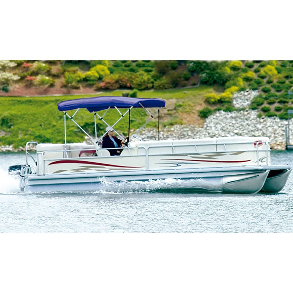 Carver Covers 510A04; 4 Bow 91 In-96 In Pacific Blue (Canvas and Boot Only)-Bimini Top Made by Carver Covers