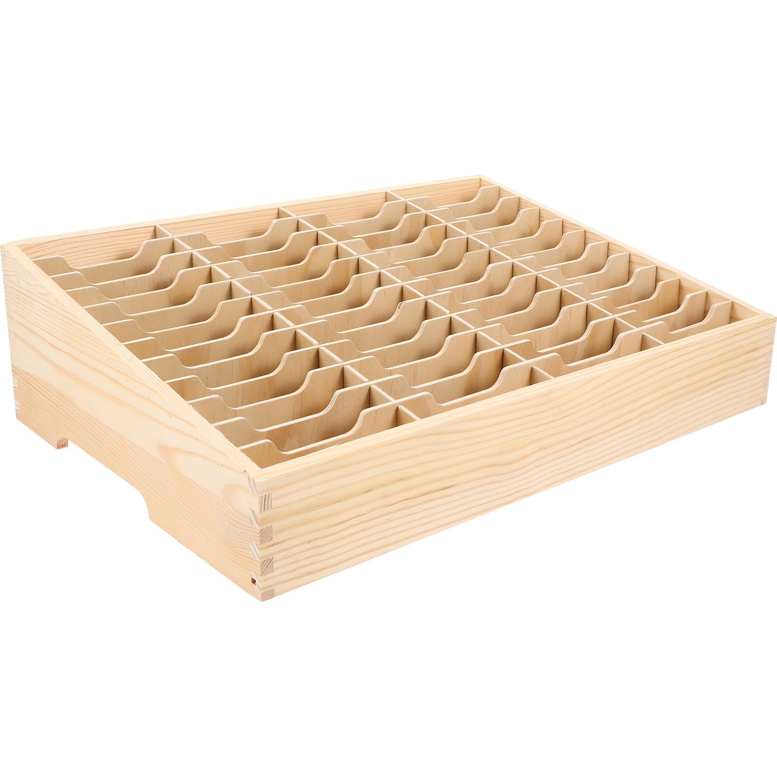 jojofuny Caja de Almacenamiento de Madera para Teléfonos Móviles y Llaves Múltiples Compartimentos para Escritorio en Habitación o Aula
