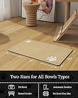 Vista 7 de Tapete de Alimentación para Mascotas - Tapete Absorbente para Perros para Cuencos de Comida y Agua - Sin Manchas Tapete de Secado Rápido