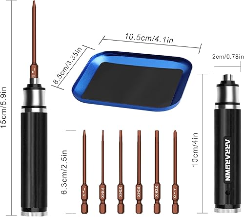 Miniatura 6 de Kit de herramientas de coche RC 4 en 1 juego de destornilladores hexagonales (0.059 in 0.079 in 0.098 in 0.118 in) con mango hueco, kit de