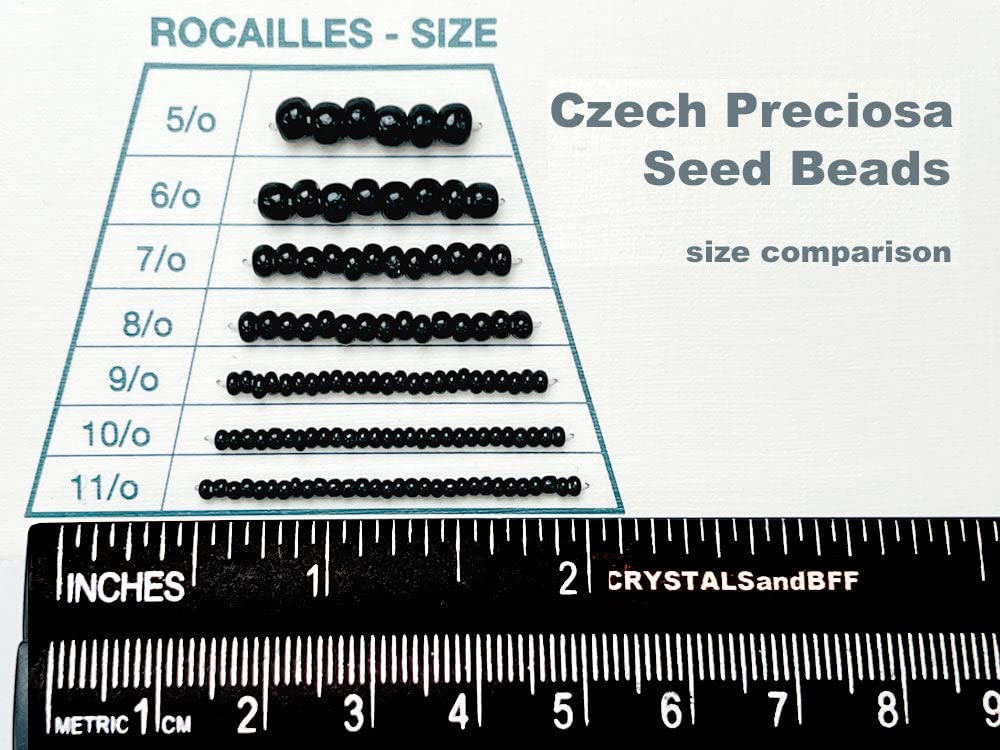 Amazon.com: Rocailles Size 7/0 (3.5mm) Jet Black, Preciosa Ornela 