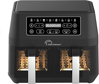 LITTLE BALANCE 8765 Dietary Fryer Crousty Light Duo 9 L 2460 W 9 Programs Black 2 Compartments