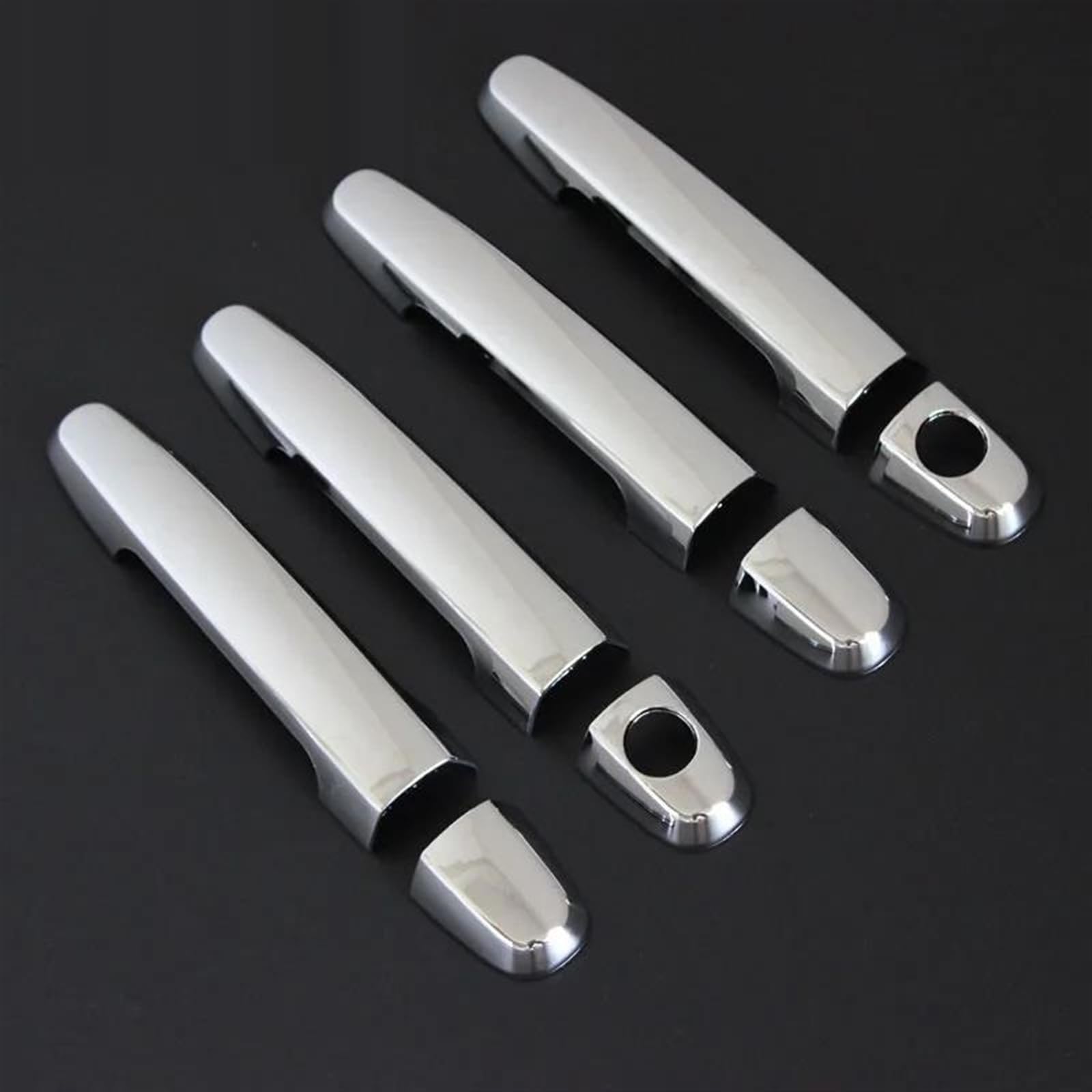 Noheeu Chrome Carbon Fiber Car Door Handle Bowl Cover For Toyota For Hilux For Vigo 2005 2006 2007-2014 Sticker(Chrome)