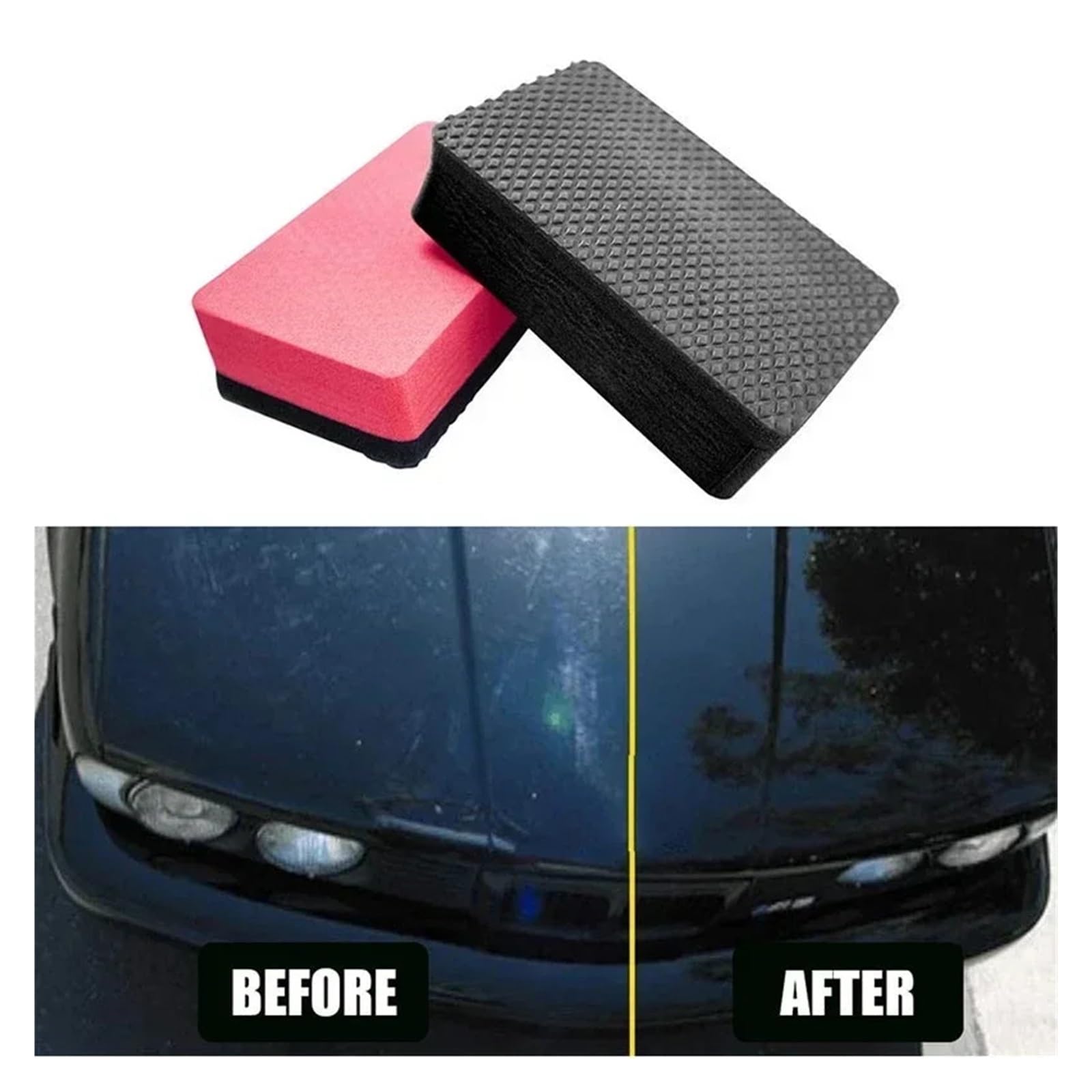 1/5 szt. Car Magic Clay Gąbka Bar Pad do odkażania Gąbka Blok do czyszczenia Guma Wosk Polerowanie Pad Narzędzie do mycia samochodu (3 szt.)