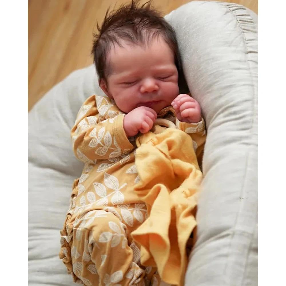 Zero pam Reborn Baby Lebensecht Jungen, 48CM Lebensechte Reborn Baby Junge Wie Echt, Lebensechte Babypuppen, Reborns Babys Puppe Junge Mit Haaren, Puppe Ab 3 Jahre