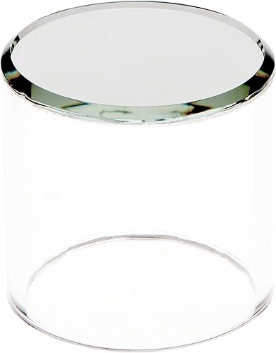 Miniatura 6 de Plymor Elevador cilíndrico de acrílico transparente con espejo superior, 1 pulgada de alto x 2 pulgadas de profundidad (paquete de 12)