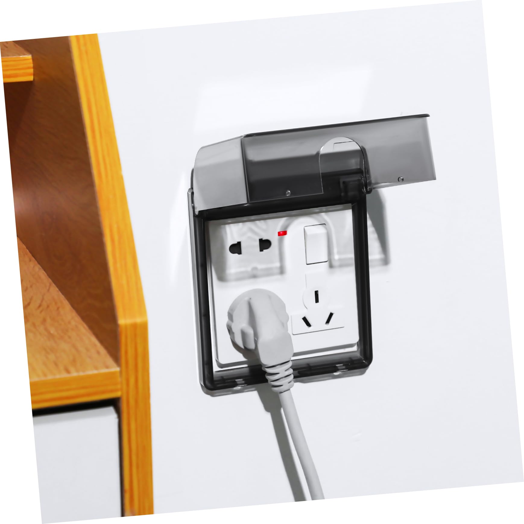 4 Set Copriprese Adesivo Per Esterni E Bagno Protezione E Facile Installazione Per Prese Muro Con Design E 2 Pezzi * 4