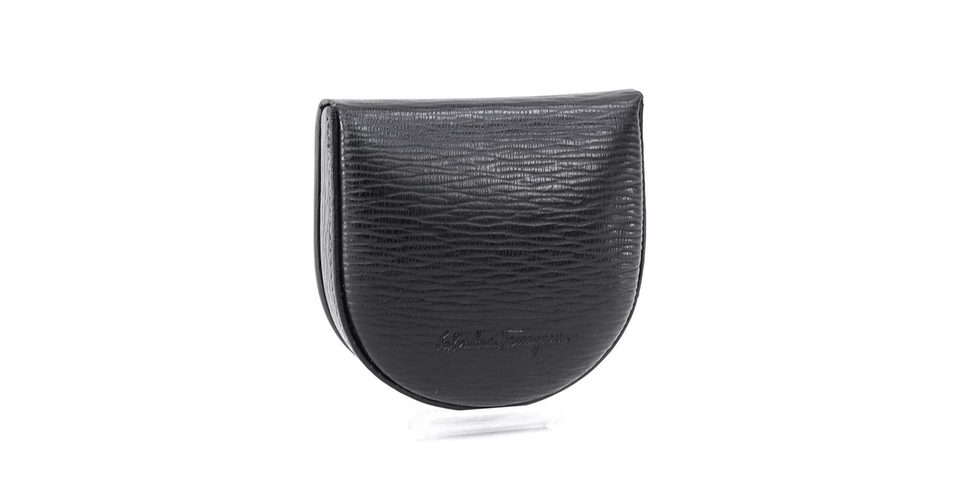 【未使用】サルバトーレフェラガモ　コインケース　型押し　カーフレザー　ブラック FERRAGAMO フェラガモ Salvatore Ferragamo コインケース 小銭