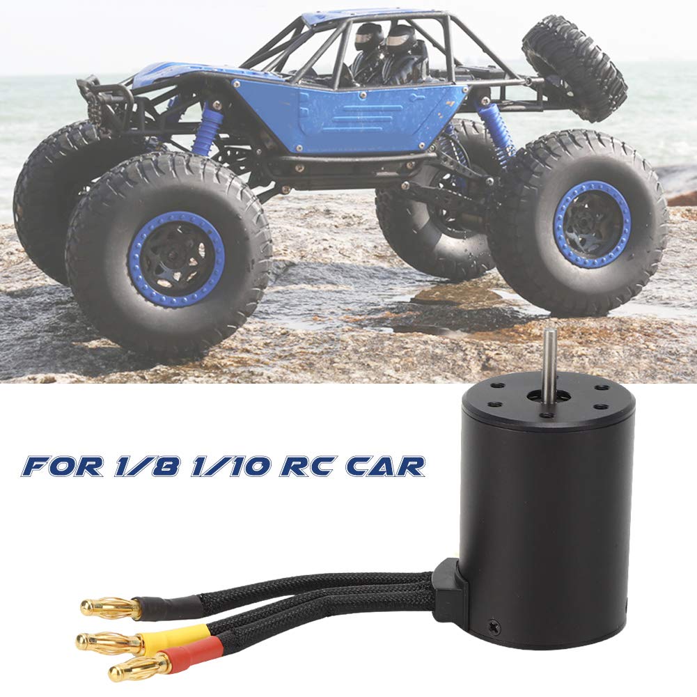 3650 Bezszczotkowy silnik RC o wysokim momencie obrotowym Akcesorium samochodowe do HSP 1/8 1/10 Czarny (5200KV)