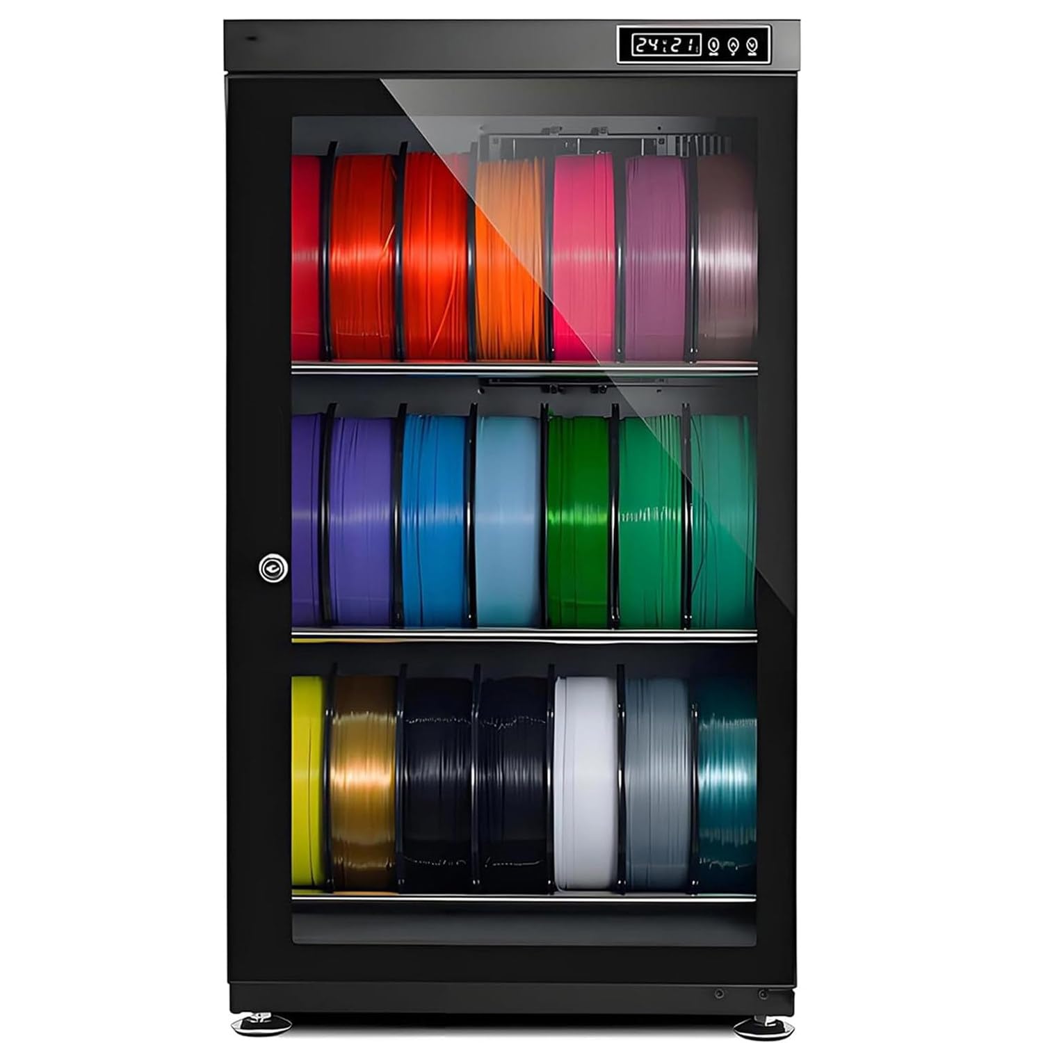 Qiang Multicolor 3D Filament Dryer,Dehumidification Storage Rack,Rh25%-60% Range 115L