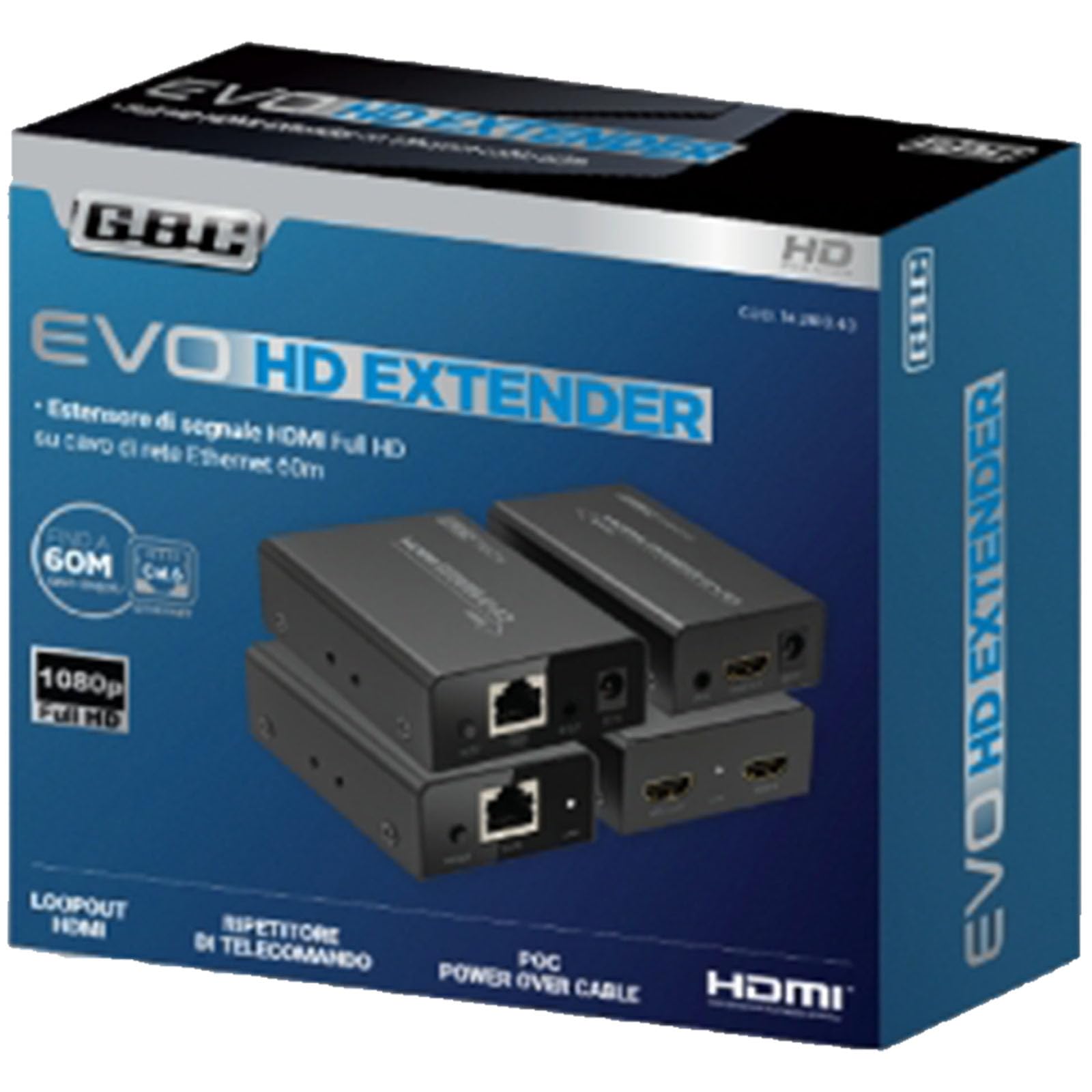 Cavo Estensore Di Segnale Hdmi Su Cavo Ethernet 60m - Porta Hdmi Passante - Ripetitore Di Telecoman