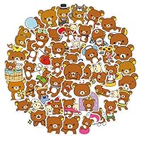 50PCS Kawaii Cartoon Bear Stickers for Kids and Teens Vinyl Waterproof Laptop Sticker Pack for Skateboard Bike Water Bottles Phone Suitcase Party Décor School Reword for Kids (SCX)