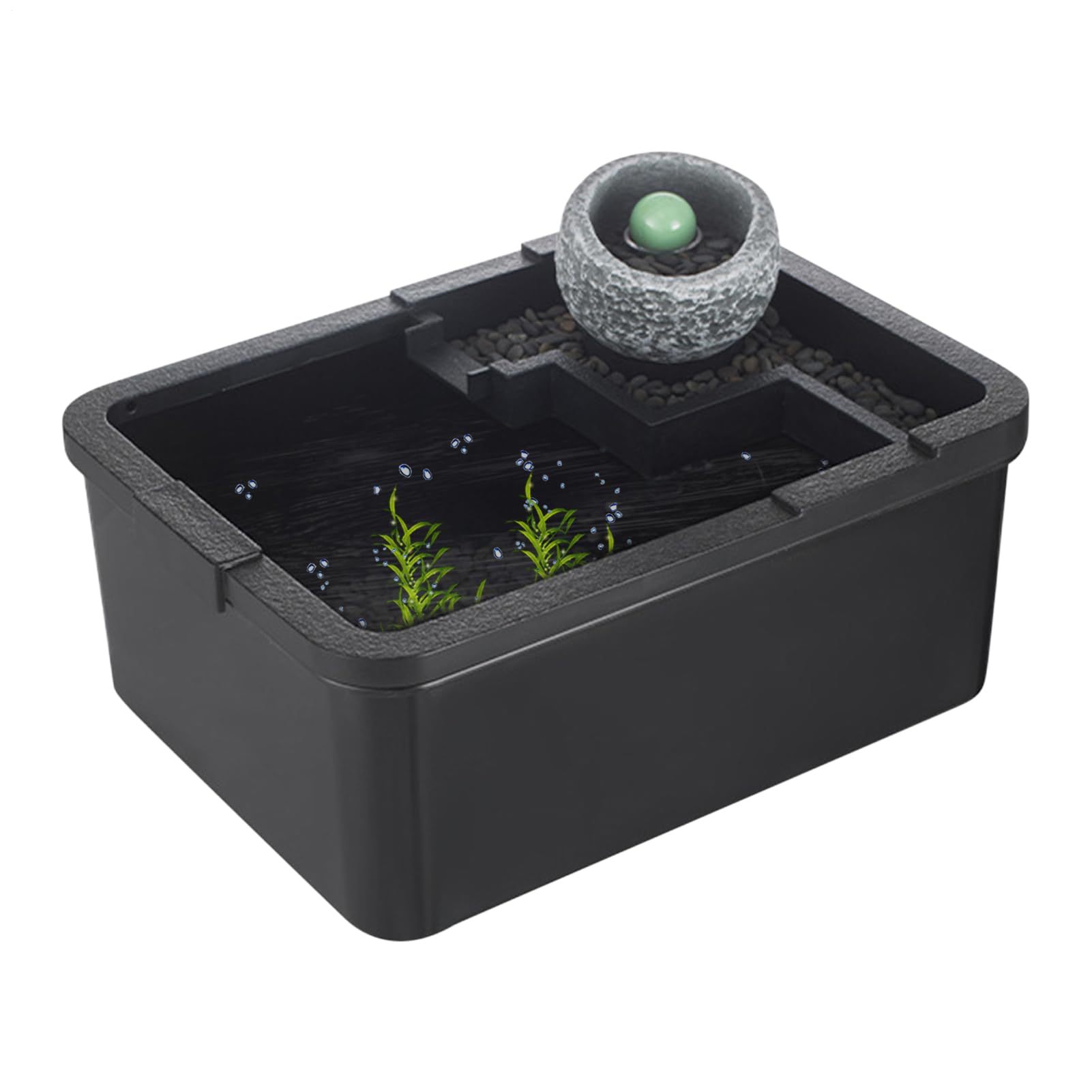 Acquari Piccoli Arredo Paesaggistico Silenzioso con Luce LED e Pompa | Acquario per Betta per Scrivania Ospedale Libreria Studio Camera da Gamberetti Reef Acquaponica