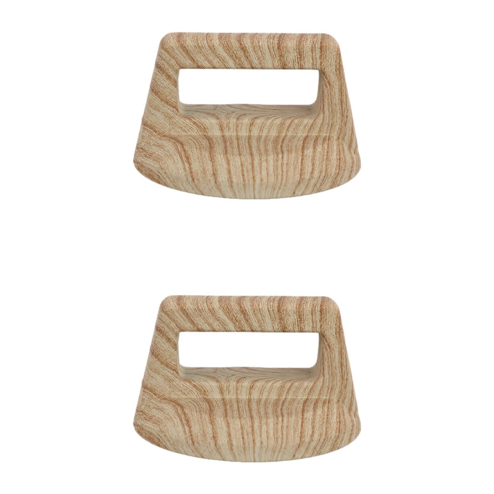 UJEAVETTE 2Pcs Pot Lid Covers Reusable Holding Handles for Kettles Frying Pan Oil Pans Light Wood Grain-picture-13