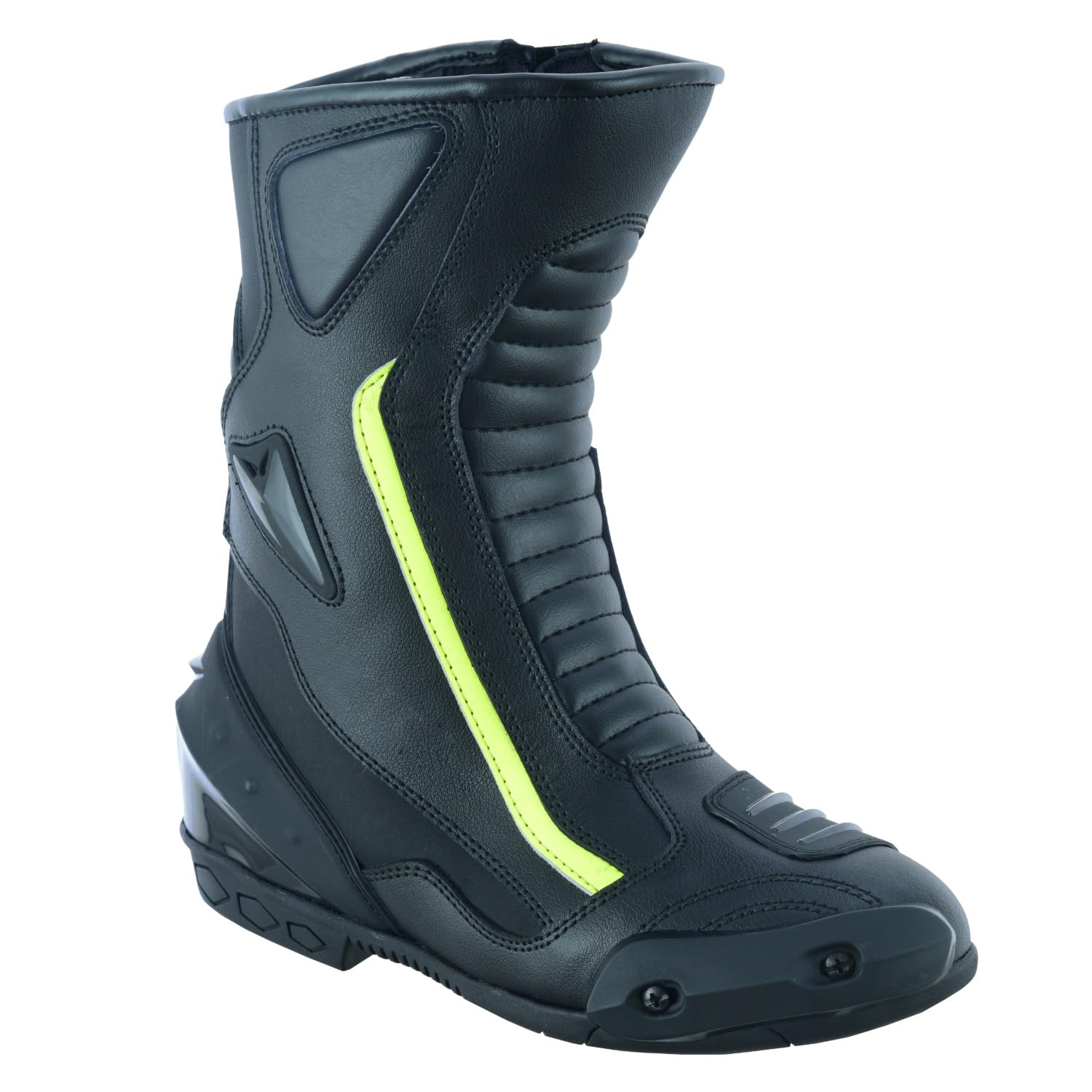 Herren Motorradstiefel – Robuste Biker Schuhe mit Knöchelschutz, Schalthebelverstärkung & Schnürsenkel mit Klett-Abdeckung