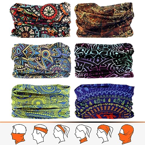 Image of Venswell Neck Gaiter Face Mask Men Women,Seamless Bandana Rave Face Cover Scarf Mask,Balaclava,Headband, Head Wrap,Headwear