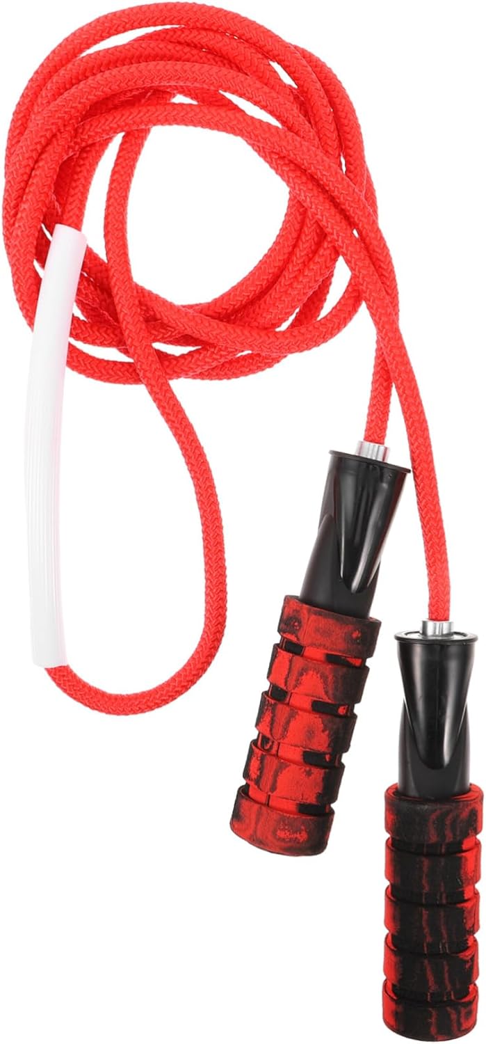 Mipcase Weighted Exercise Jump Rope with Skid Handles Durable Hopping Rope for Indoor Fitness and Endurance Training for Beginners and Enthusiasts
