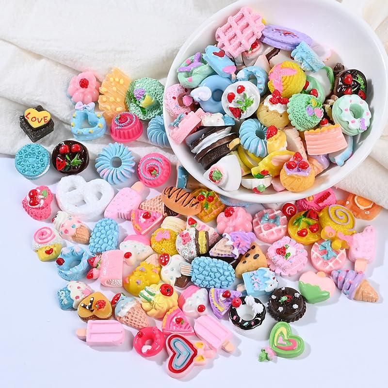 Amazon | スイーツデコパーツ 約100個セット お菓子 ハンドメイド 手芸