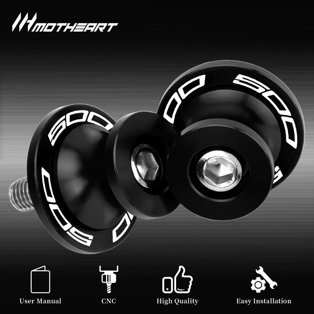 M8 Motorcycle Swingarm Bobbins For Ninja 500 2024-2026 (Black)