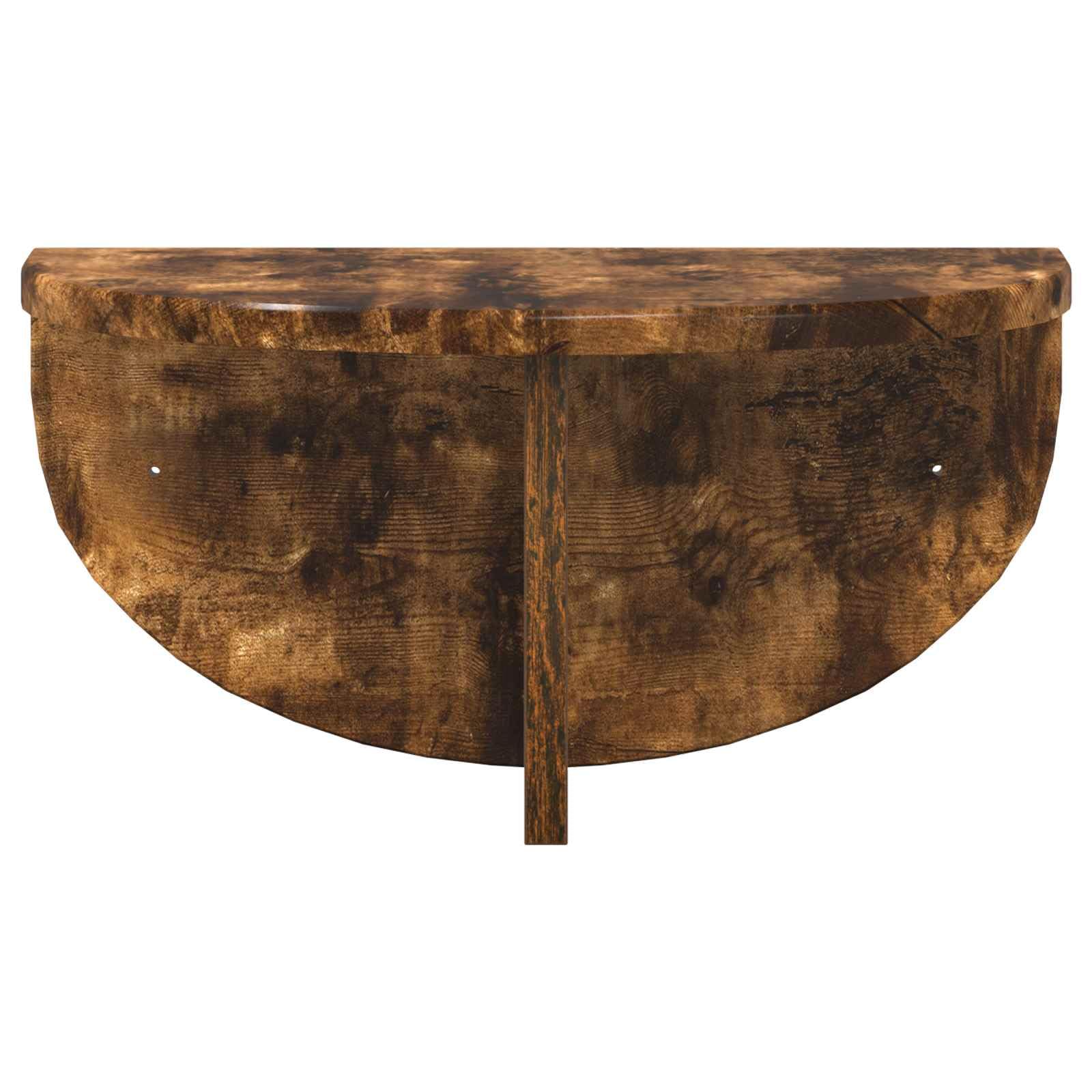 Regał ścienny, zestaw 2 sztuk, dąb wędzony, 38 x 19 x 19 cm, materiał drewnopochodny, wiszący, do salonu, sypialni, biura, uniwersalne regały ścienne