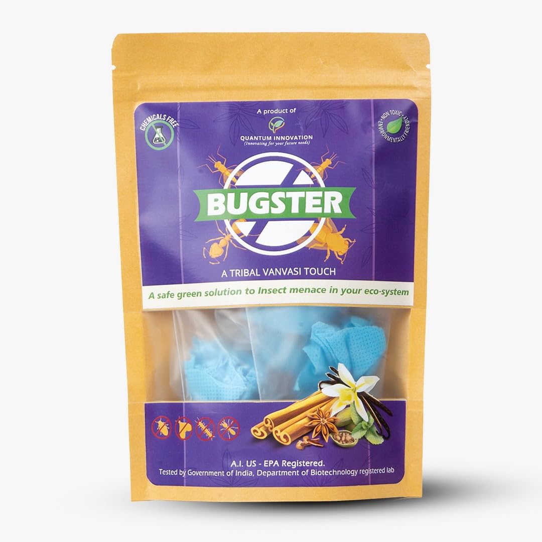 Grey to the Green – Bugster | Organic Pest Control Pouches for Kitchen & Food Storage – Natural Herbal Insect Repellent | Non-Toxic & Eco-Friendly | Pouch (Pack of 10)