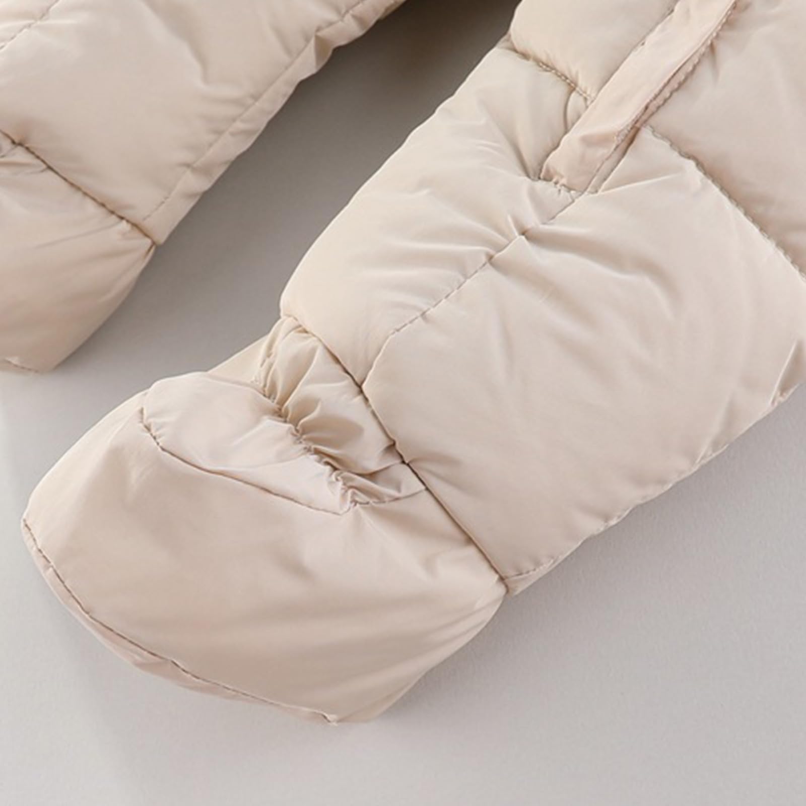 Ropa de bebé de invierno para recién nacidos, mameluco grueso de manga larga con capucha y guantes desmontables para 6-24 meses