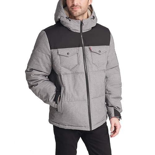 Levi's Men's Performance Hooded Puffer Trucker Jacket (Regular & Big & Tall Sizes)